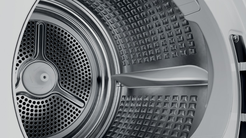 Full Ultra reverse drum for even drying